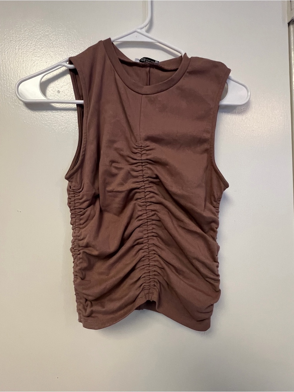 Zara Ruched Front Tank Top - Brown